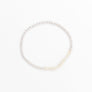 3mm Sterling Silver with Pearl Bar