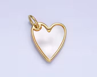 Mother of Pearl Heart Charm