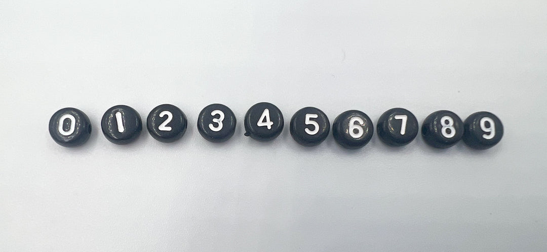 Black with White Numbers