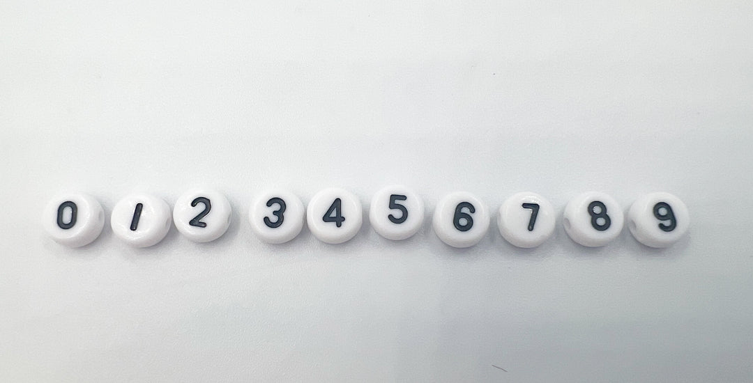 White with Black Numbers