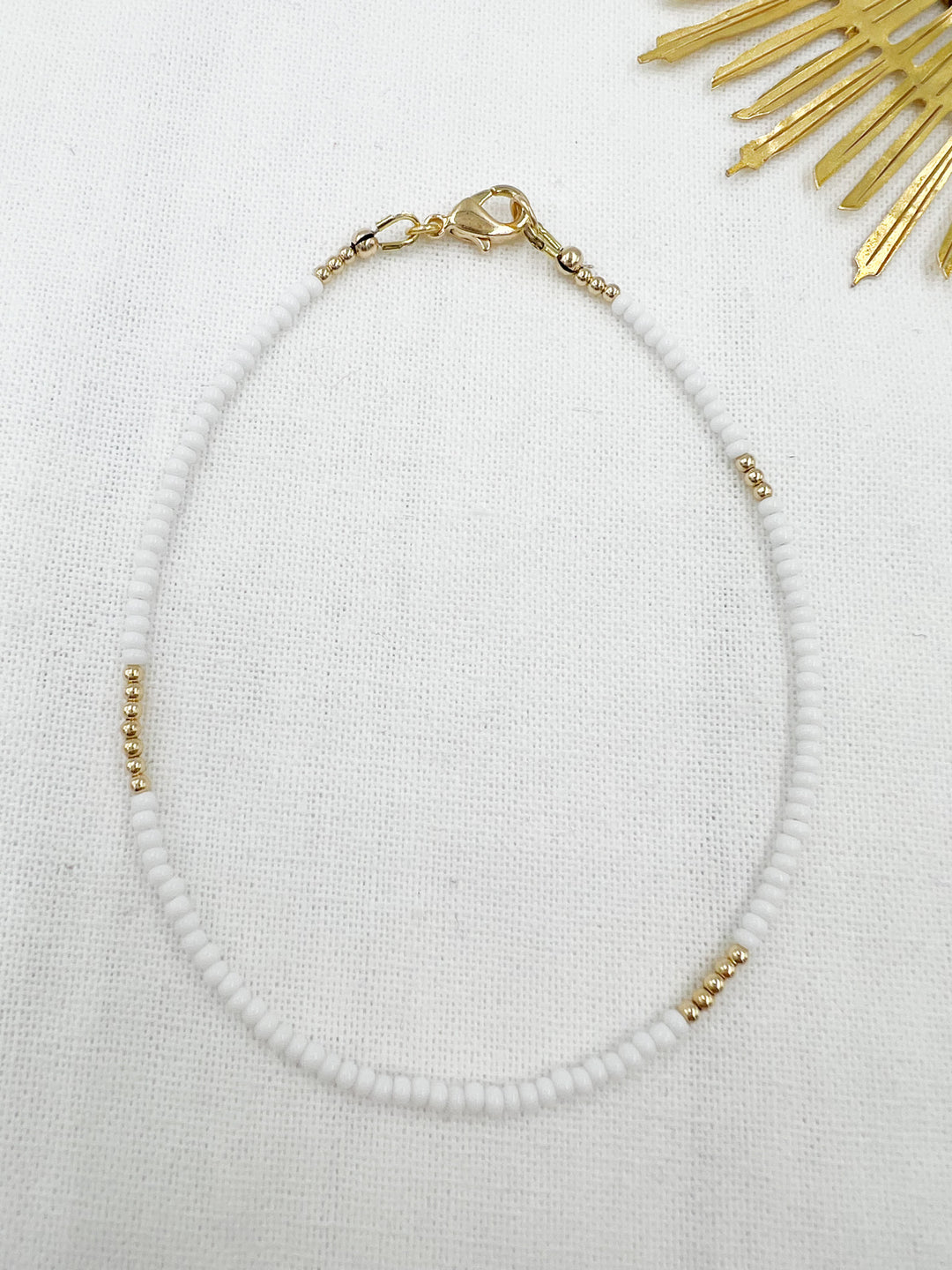 White/Gold Anklet