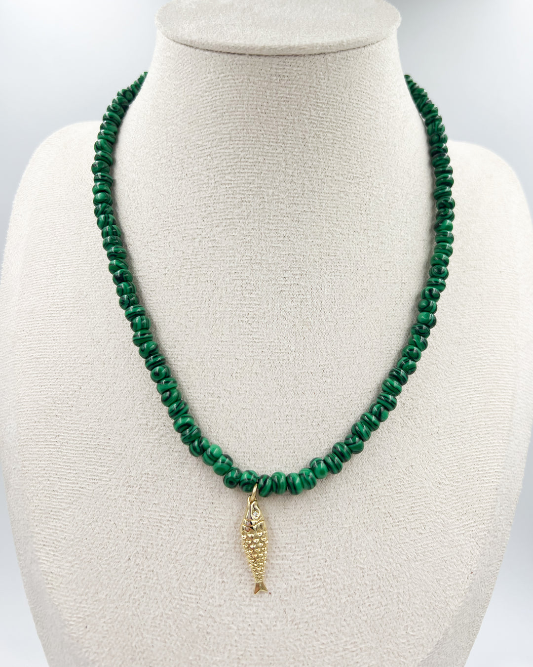 Malachite Fish Necklace