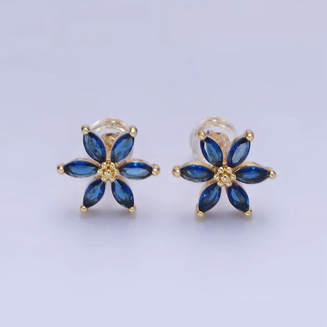 Marquise Flower Studs