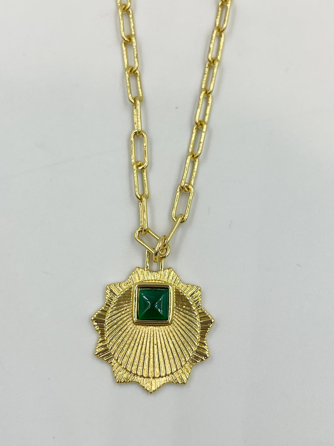 Sundial Medallion Necklace