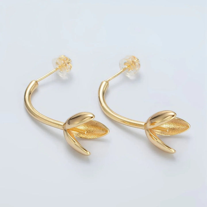 Tulip Drop Stud Earrings