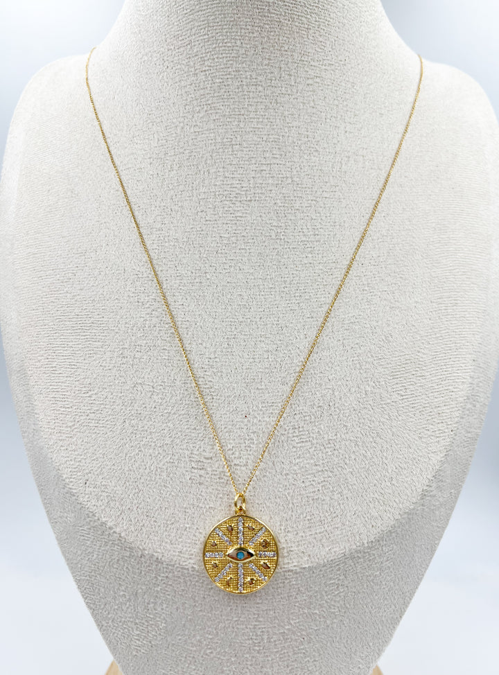 All Seeing Eye Medallion Necklace