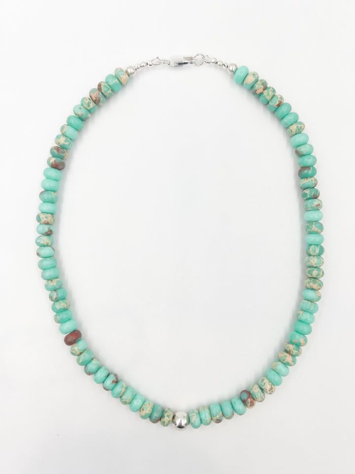 Rondelle Gemstone Beach Necklace