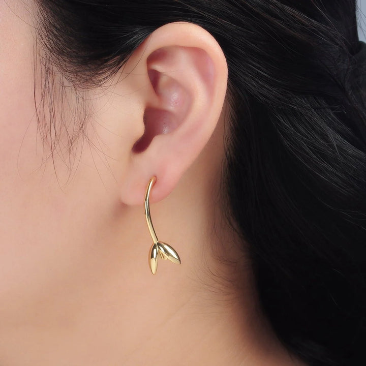 Tulip Drop Stud Earrings
