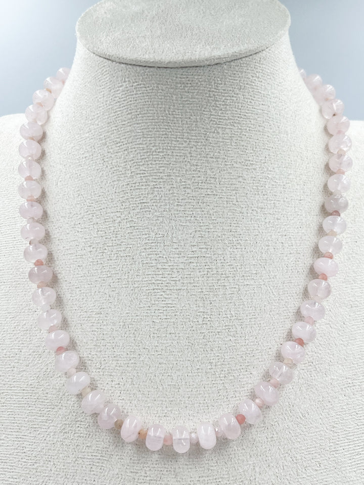 Rose Quartz Summer Statement Necklace