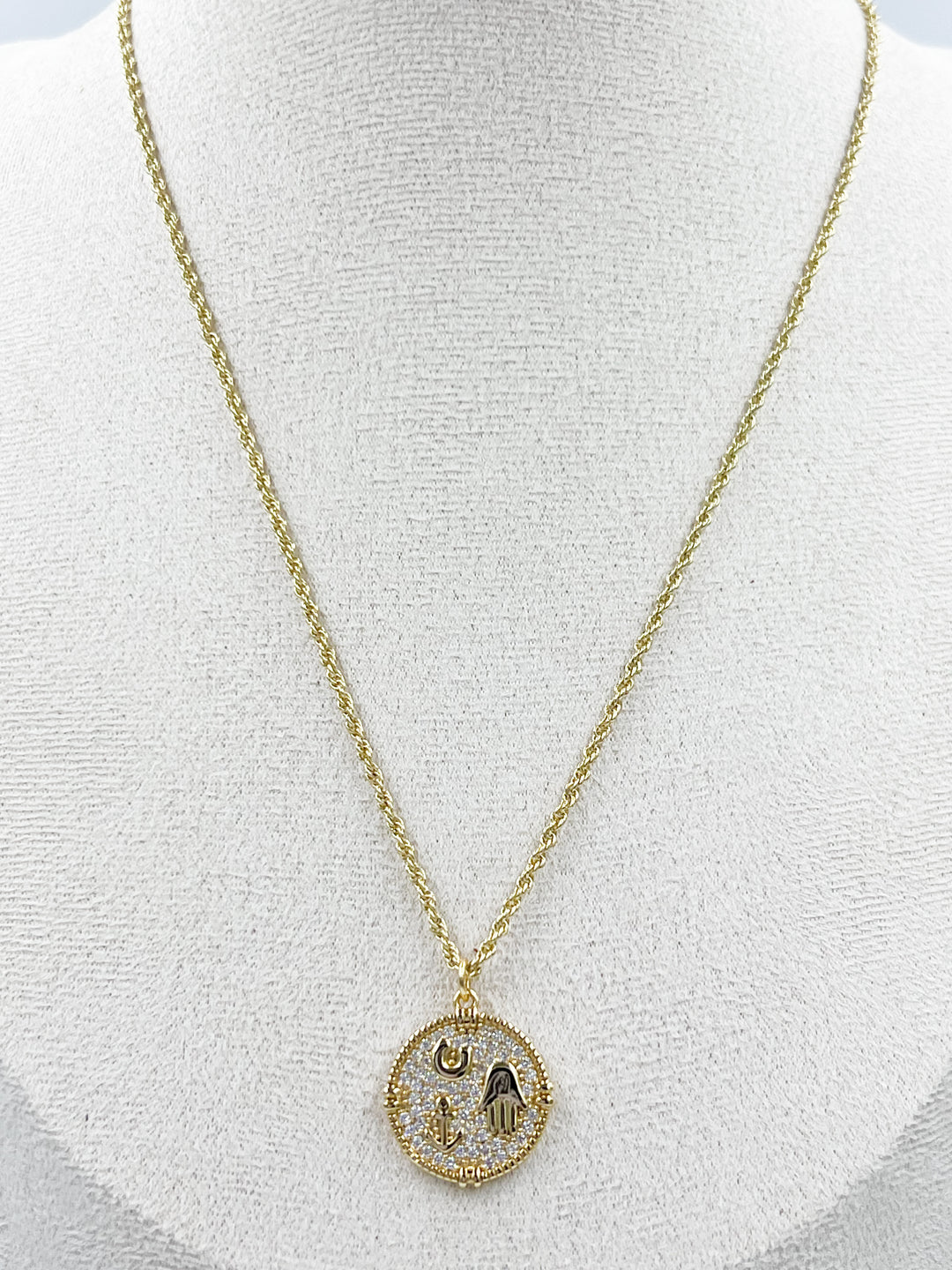Hamsa Medallion Necklace