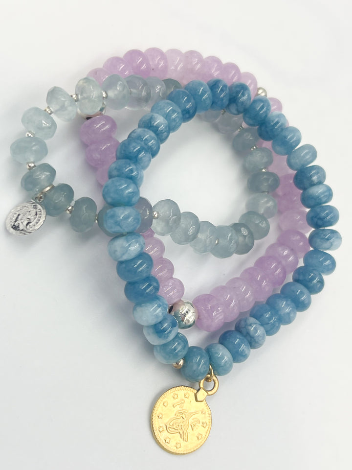 Stone Rondelle Bracelets