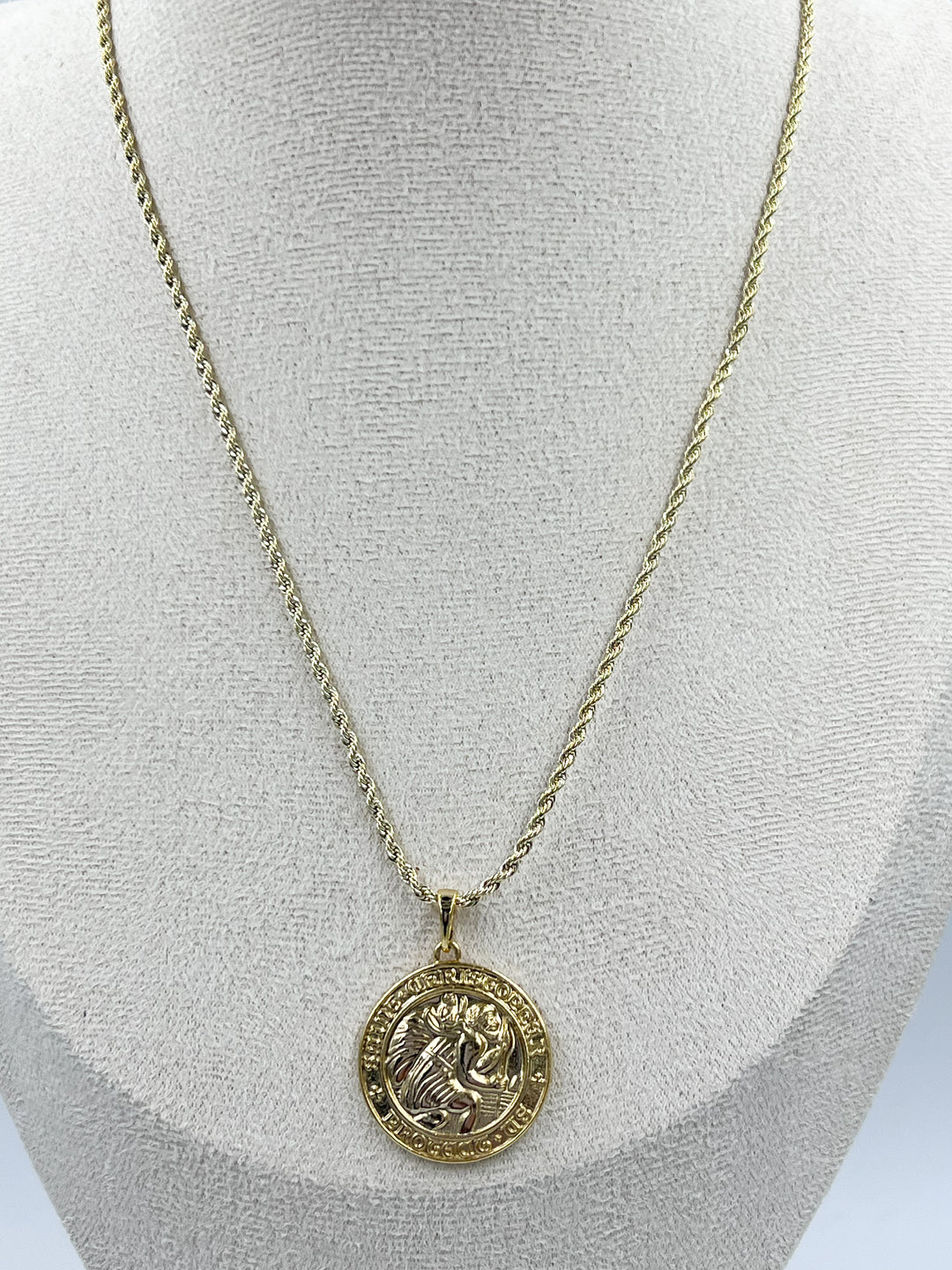 St Christopher Medallion Necklace