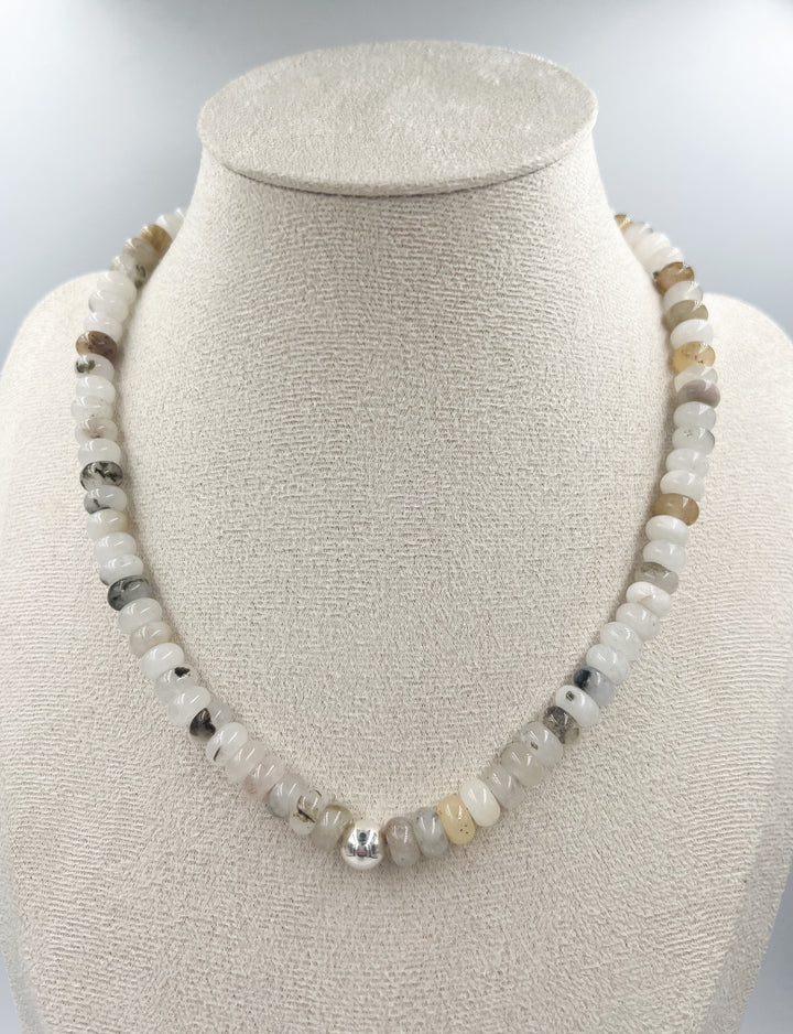Rondelle Gemstone Beach Necklace