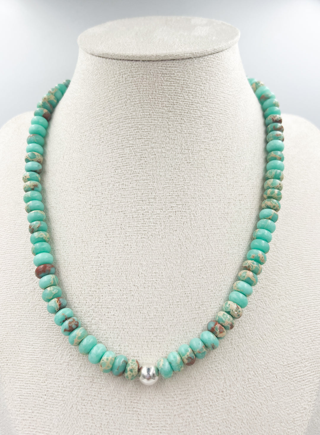 Rondelle Gemstone Beach Necklace
