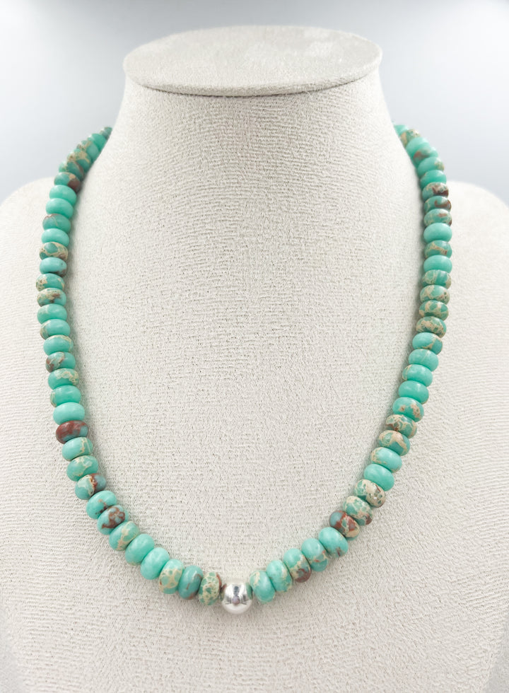 Rondelle Gemstone Beach Necklace