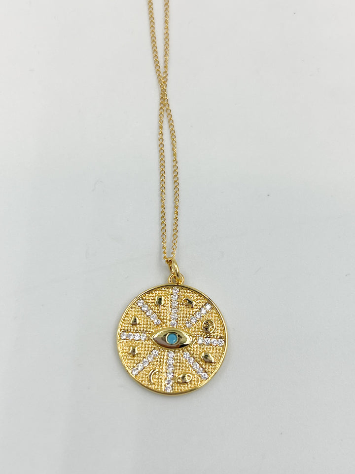 All Seeing Eye Medallion Necklace