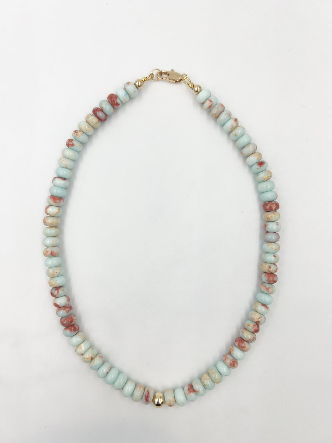 Rondelle Gemstone Beach Necklace