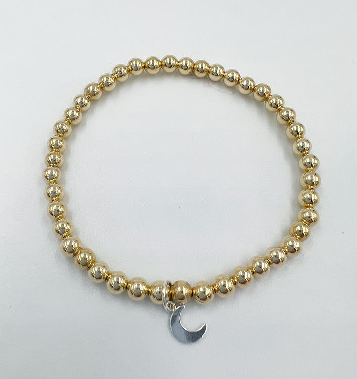 4mm Bracelet with Moon Drop