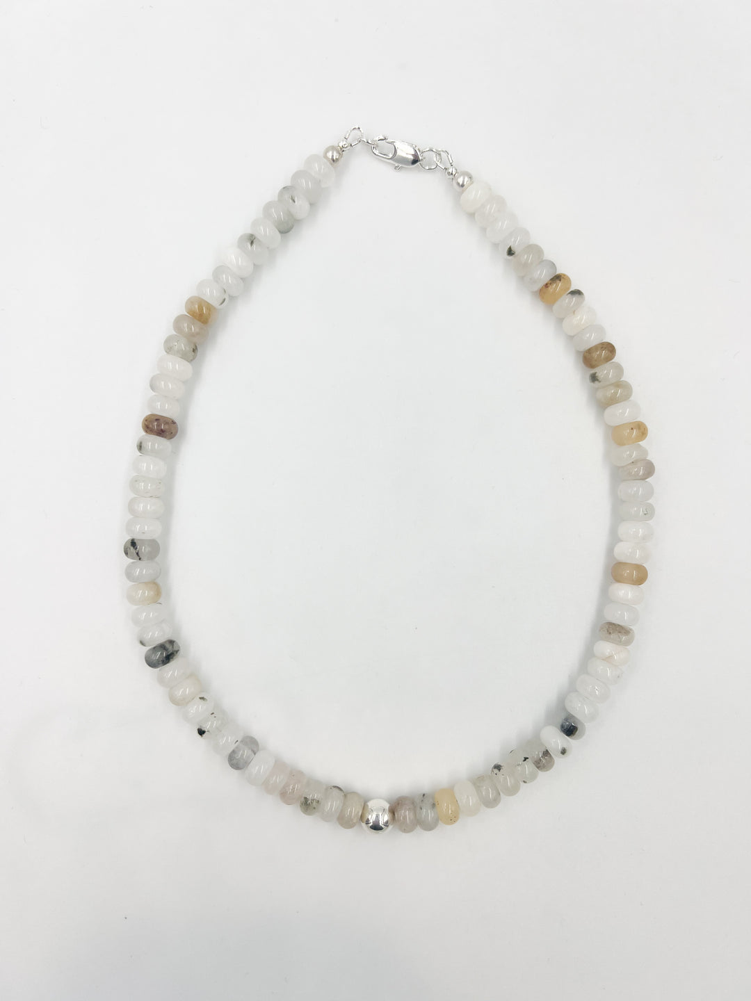 Rondelle Gemstone Beach Necklace