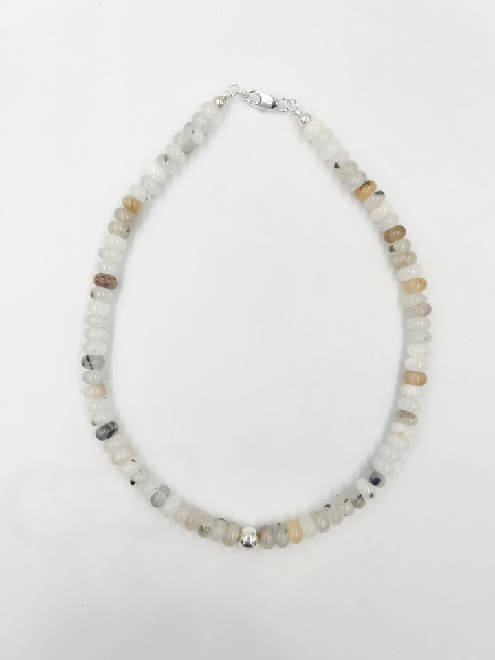 Rondelle Gemstone Beach Necklace