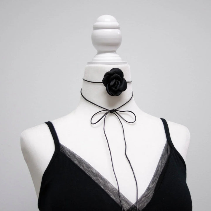 Garden District Satin Flower Necklace- Small