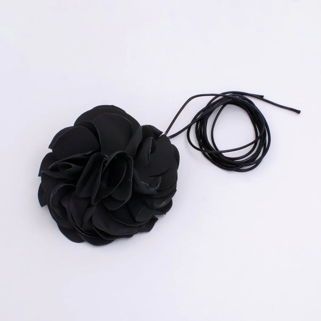 Garden District Satin Flower Necklace - Large