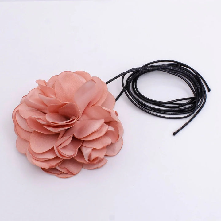 Garden District Satin Flower Necklace - Large