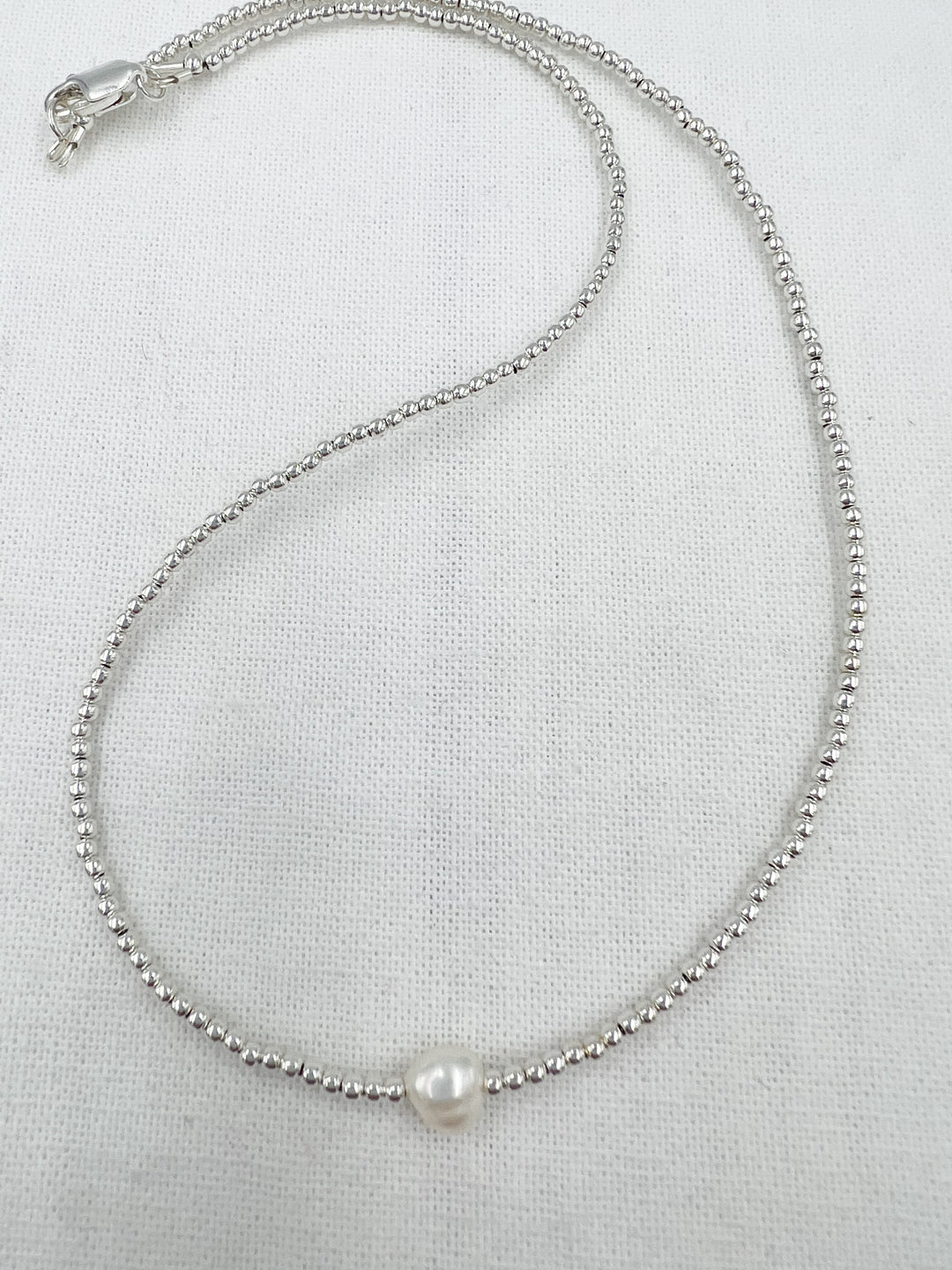 Pearl Leave On Necklace