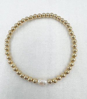 Pearl Bracelet- 4mm 14k Gold Filled