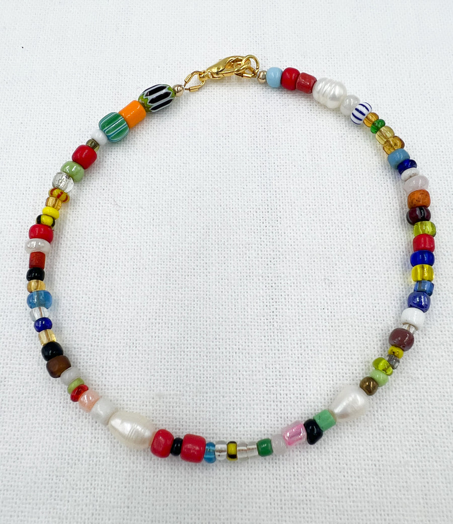 Popsicles and Pearls Anklet
