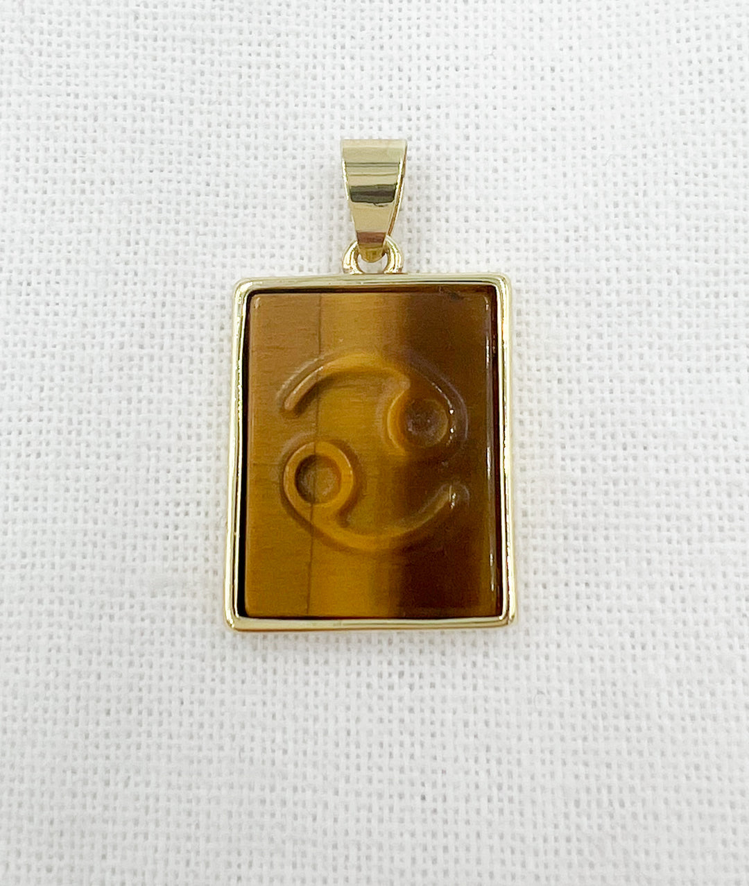 Tiger Eye Zodiac Necklace - Gold