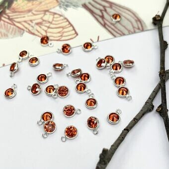 Add-On Bezel Set Sterling Silver Birthstone Charm