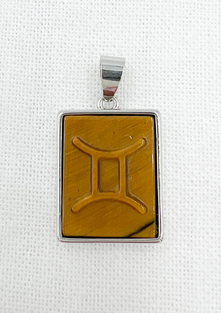 Tiger Eye Zodiac Necklace- Sterling Silver