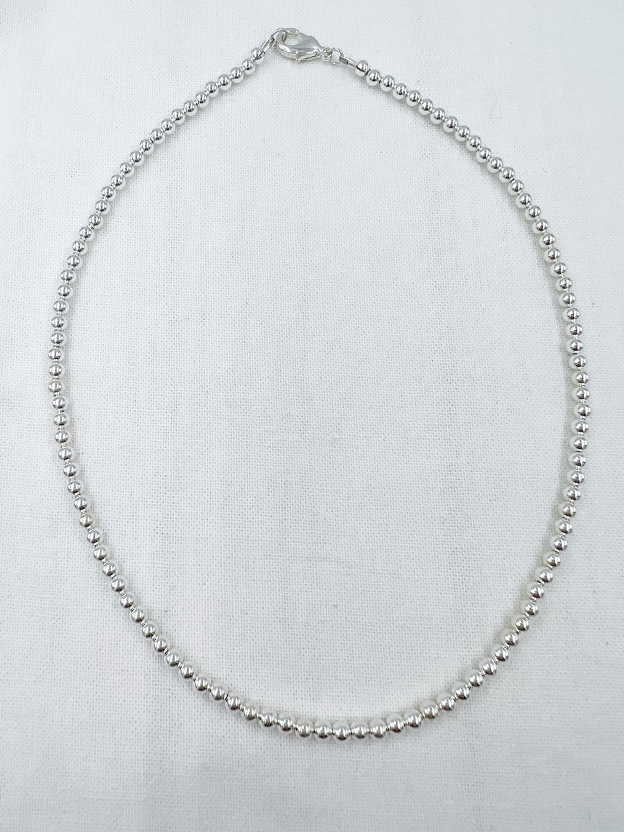 Leave-On Necklace- Sterling Silver 4mm