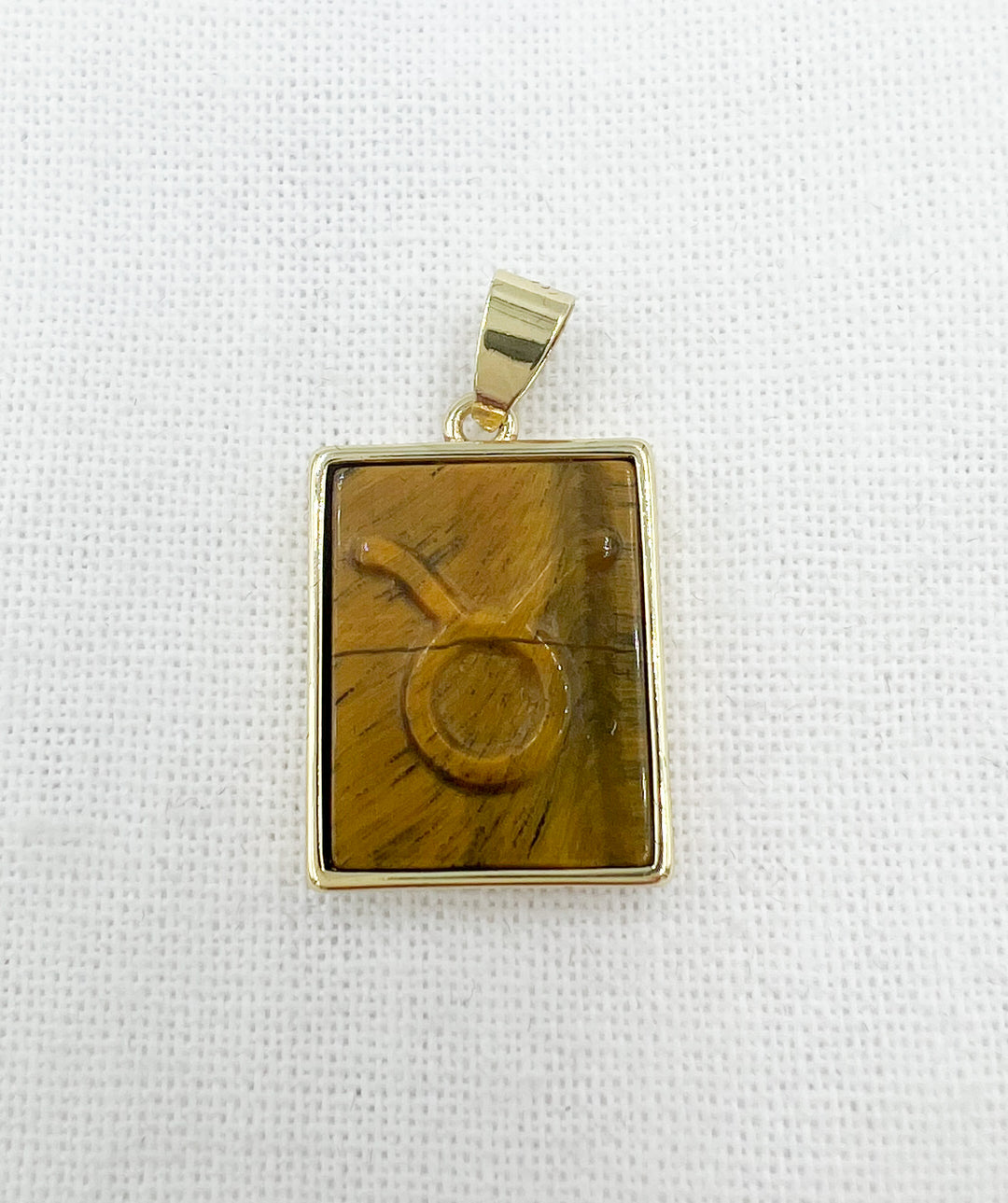 Tiger Eye Zodiac Necklace - Gold