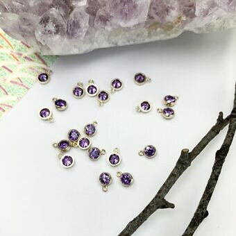 Add-On Bezel Set 14k Gold Filled Birthstone Charm