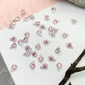 Add-On Bezel Set Sterling Silver Birthstone Charm