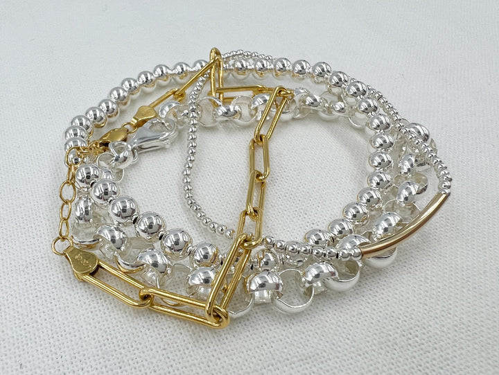 14k Gold Filled Paperclip Flat Bracelet