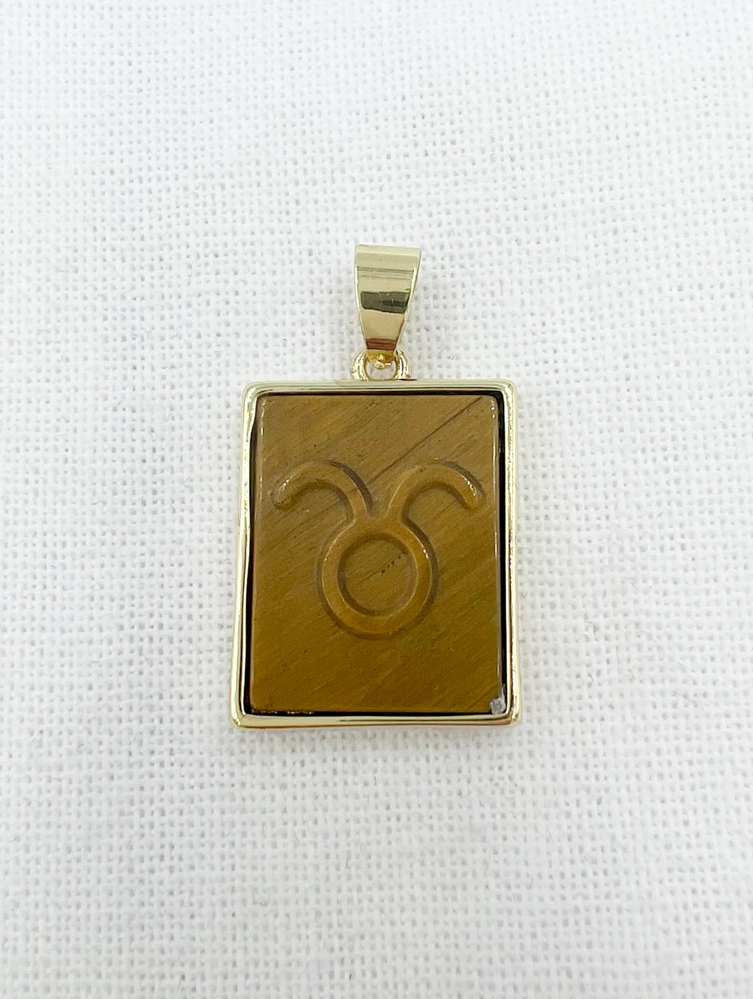 Tiger Eye Zodiac Necklace - Gold