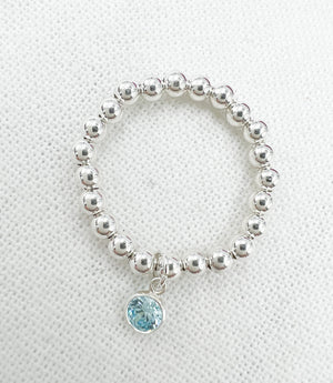 Add-On Bezel Set Sterling Silver Birthstone Charm