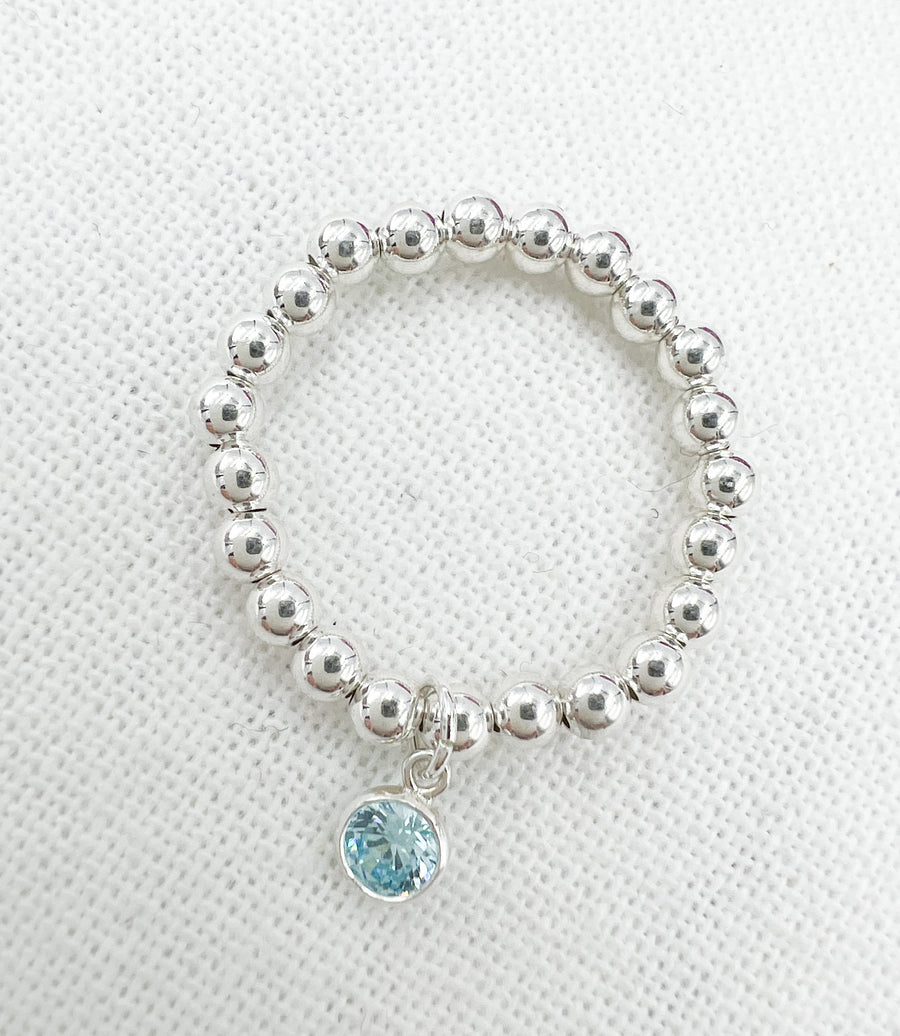 Add-On Bezel Set Sterling Silver Birthstone Charm